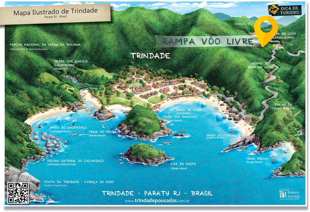 Mapa Rampa Mirante de Trindade - Paraty - RJ